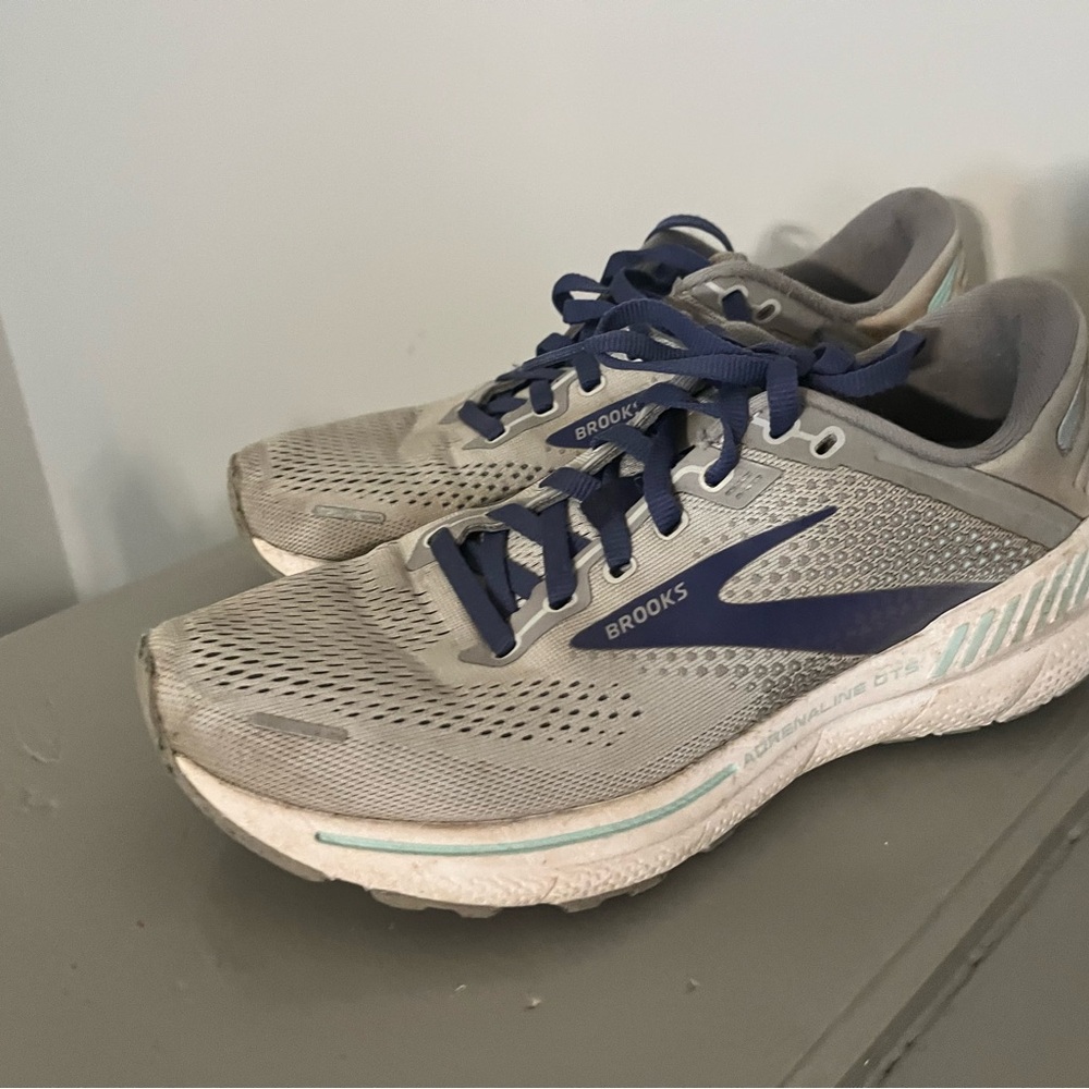 Brooks Gray and Navy Athletic Sneakers